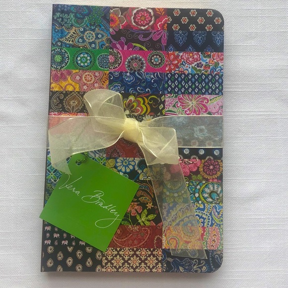 Vera Bradley Hard Journal w/ Lines Gold Edge NWT - Picture 3 of 7